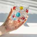 AlifordGlass Glass Tumblers with Colorful Patterns, Lead-Free, Set of 4 or 6 (Set of 6)