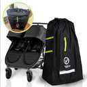 V VOLKGO Super Extra Large Stroller Bag for Airplane with Padded Backpack Shoulder Straps, Double Stroller Cover for Air Travel, Jogger & Carrier - Fits All, Gate Check Bag, Waterproof Travel Cover.