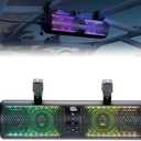 KEMIMOTO UTV Sound Bar 18 Inch SXS Speaker RGB Wireless Control Bluetooth Compatible with 2X Tweeter and 2X Subwoofer Compatible with Polaris Can am Talon CForce, for 1.56"- 2.25" Roll Cage