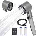 Shower Heads With Handheld Spray Combo, High Pressure Shower Heads, Shower head filters,3 Modes Filtered shower head with hose 60'',Bracket,Rubber Washers ,Apartment Must Haves