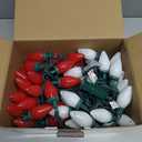 Brightown C9 LED Christmas String Lights, 66ft Multi-Color Outdoor Light String with 100 Smooth Opaque Bulbs, Plug-in Vintage Roofline Lights String for Outside Patio Christmas Holiday Decor