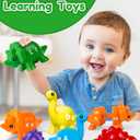 52PCS Dinosaurs Alphabet Learning Toy for Kids 2-4, Montessori ABC Matching Letters Dino Toys Gifts for Toddlers 3-5, Educational Fine Motor Preschool Learning Toys for 2 3 4 Year Old Boys Girls