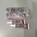 anezus 400Pcs Jewels for Bedazzling with 2 Pack B7000 Jewelry Glue, Flat Back Craft Gems Rhinestones for Clothing, Sequins Rhinestones Gemstones for Fabric, Craft, Decoration (Medium)