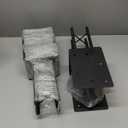 Heavy Duty U-Shape Metal Post Base Holder, 6''x6'' (Internal 5.5"x5.5"), Wet Concrete Foundation Post Holder for for Wood Fence, Railing, Pergola, Porch (Black - Set 2)