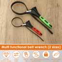 4 Pack Rubber Strap Wrench Set, Adjustable Oil Filter Wrench Max Diameter 4'' and 6", Non-Slip Heavy Duty Belt Wrenches for Plumbing, Jar Opener, Water Filter, Shower Head, Drain Sewer Cap, Sink Fauce