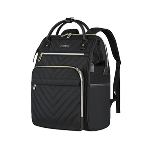 VANKEAN 17 Inch Laptop Backpack for Women Men Fashion Computer Work Bag, Large Capacity Waterproof Backpack with USB Port & RFID Pockets, College Daypack Business Travel, Black