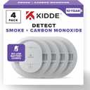 Kidde Smoke & Carbon Monoxide Detector, 10-Year Battery Powered, LED Warning Light Indicators, 4 Pack (White)