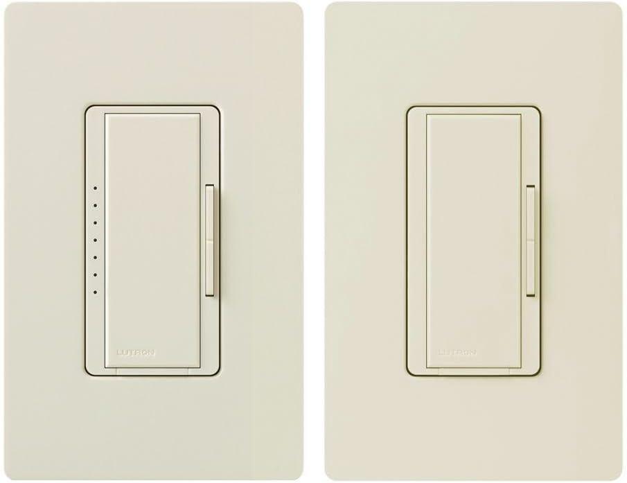 Lutron Maestro LED+ Dimmer Switch Kit for Dimmable LED, Halogen and Incandescent Bulbs, 150W/3-Way or Multi-Location, MACL-153M-RHW-LA, Light Almond