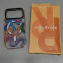 for iPhone 17 Pro Case Cute - Compatible with Magsafe - Durable Shockproof 6.6 ft Drop Impact Phone Case - Funny Snake Design (6.3") Glitter Pink