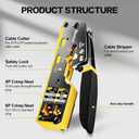 RJ45 Crimp Tool Pass Through Crimper RJ45 Crimping Tool Stripper Cutter Crimper for 8P RJ45 Cat5 Cat5e Cat6 6P RJ11/12 Telephone Connectors Network Enthernet Crimper kit (1)