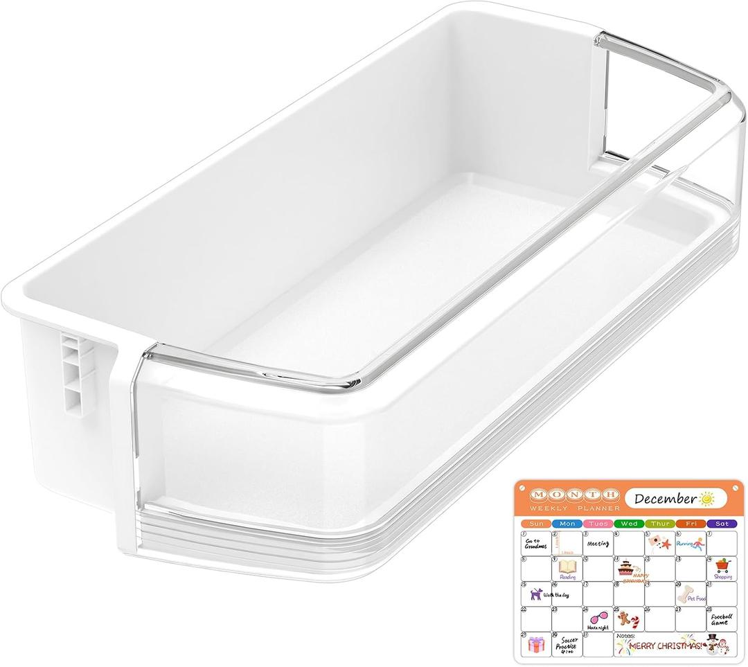 UPGRADED DA97-06177C Refrigerator Door Shelf Bin Compatible with Samsung Refrigerator Door Shelf Replacement Parts RSG257AARS RS22HDHPNSR Door Shelf Bin Upper Right RSG257AABP DA97-06177B DA63-04205