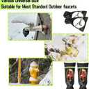 Outdoor Faucet Cover for Winter - Pro 7.1" W x 9.8" H - 2 Pack Outdoor Water Faucet Cover Socks for Winter Freeze Protection Pipe Insulation Reusable Waterproof Insulated Spigot backflow Cover