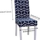 Stretch Dining Chair Covers Removable Washable Seat Parson Chair Protector Slipcover for Dining Room,Party,Banquet,Hotel,Ceremony Set of 4 (Style 09)