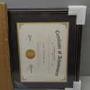 ELSKER&HOME Diploma Frames 11x14 with Mat- Solid Cherry Wood - Display 11x14 Document/Certificate with Mat or 15x18 without Mat - Wall Mount Display (Double Mat, Black Mat with Golden Rim)