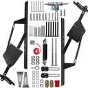Universal Garage Door Hardware Kit for Single-Panel Garage Doors,Universal One-Piece Black Steel Garage Door Installation Kit,Replacement for Old Lifting Door