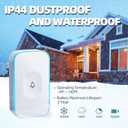 Wireless Doorbell Waterproof 1200 feet Door Bell with 2 Buttons with Different Tones Operating at 36 Melodies 4 Volume levels Flash Light 1 Receiver 2 Button White JSIEEM