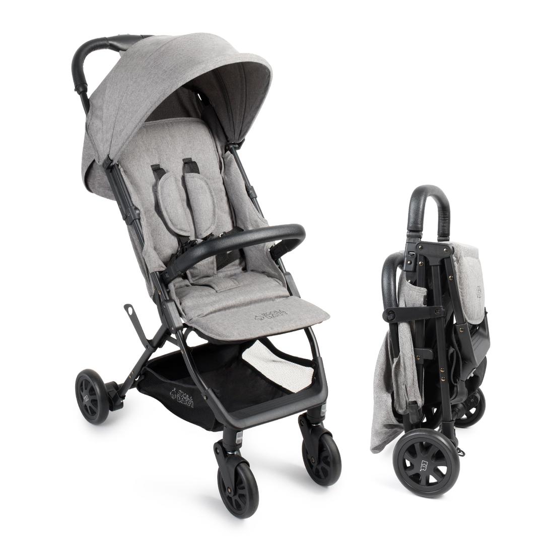 Lightweight Travel Stroller for Baby & Toddlers - Easy Fold & Compact Stroller with Canopy, Storage Basket, Multi-Position Recline & Convenient One-Hand Fold (Gray)