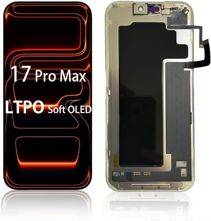  LTPO Soft OLED for iPhone 17 Pro max Screen Repl.
1-120Hz adaptive refresh, full-view anti-glare, low power, original-grade resolution, repair kit,A3257, A3525, A3526, A3527