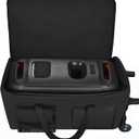 Travel Case for PartyBox Club 120 Portable Party Speaker,Trolley bag Compatible with PartyBox Club 110 & Accessory-Portable Push-pull Carry (Black)