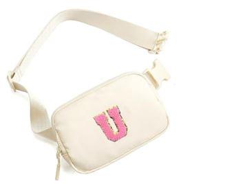 Personalized Initial Fanny Pack Belt Bag for Teen Girls 