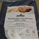 Massage Table Sheets  Piece 4 Set, Microfiber Spa Bed Sheets, Cotton-Feel Massage Bed Cover, Wrinkle & Oil Resistant, Soft Accessories for Estheticians – Black