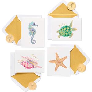 Papyrus Thank You Cards with Envelopes, Sea Creatures (20-Count) 