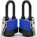 SEPOX Heavy-Duty 44mm 1.75" Out-Door Padlock Keyed-Alike, Water-Resistant Cover, Steel Lock with Same-Key, Extra-Long-Shackle Anti-Rust, Brass Cylinder for Boat, Fishing, Marine, Fence