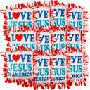Love Jesus & America Fleece Tied Pillow Craft Kit, Makes 6
