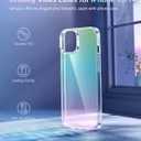 2 x FNTCASE for iPhone 14 Phone Case: iPhone 13 Clear Case | Military Grade Drop Protection Anti Yellowing Slim Cell Phone Cover - Rugged Shockproof Protective Bumper (D-Colorful)