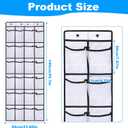 CTTZCKJ Over The Door Organizer For Cruise Ships|Magnetic Door Organizers with 24-Pocket for Cruise Ship|55"x21"|Cruise Over the Door Organizer,Magnetic Shoe Rack for Cruise,Behind-Door Storage
