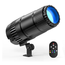 20W Pinspot Light with Remote,RGBWYP+Cyan LED Beam Spot Lights,Ultra Bright Mirror Disco Ball Spotlight Stage Light for DJ Disco Party Bar Club Show Wedding Children's Theater
