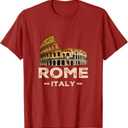 Cool Vintage Roma Italia Colosseum Souvenirs, Rome Italy T-Shirt
 4T