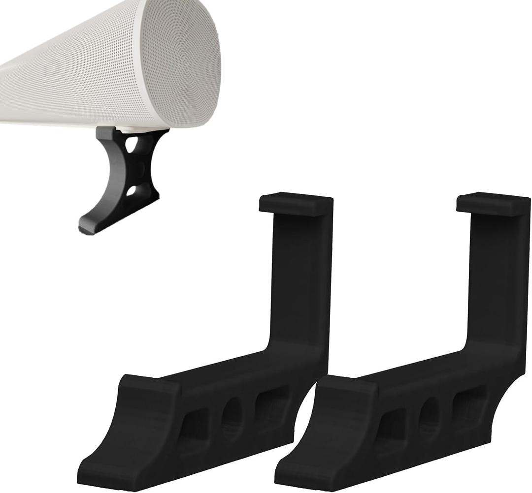 Soundbar Stand Compatible with Arc, Adjustable 3-Height Riser Base (25mm-75mm), Sturdy Base for TV & Shelf, Prevents Audio Blockage, Tool-Free Installation(25mm Black)