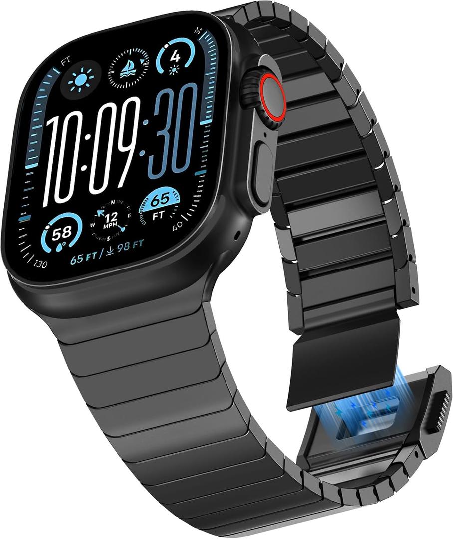 [RECOMMENDED by NYT Wirecutter] Stainless Steel Band Compatible for Apple Watch Band Ultra 3/2/1 49mm Series 11/10 46mm/42mm Series 9/8/7 45mm/41mm Series SE/6/5/4 44mm/40mm Series 3/2/1 42mm/38mm