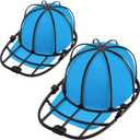2 Pack Hat Washer Cage for Washing Machine Baseball Cap Washer for Dishwasher, Hat Racks Cleaner Holder for Adults and Kids Ball Hats Cleaning, Black