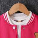 Girls Baseball Jacket kids Letterman Jackets Bomber Varsity Jacket for Girls Casual Outerwear 4-12 Years