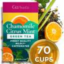 Gya Tea Co Chamomile Citrus Mint Loose Leaf Tea - 5.29 Oz 70 Cups - Rich in Peppermint, Lemongrass, Orange Peel for Rest & Throat Comfort - Refreshing, Delicious & Robust Flavor (EXP 03/01/28)