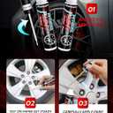 Black Rim Touch Up Paint. Wheel Scratch Repair Pen. Car Rim Paint Pen Quick And Easy Fix Rim Scratches,Rim Paint For Car Wheel Repair (2, Gloss Black+Varnish)