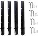 Heavy Duty 4 Pack 30" Adjustable C Channel Pipe Stakes for Flatbed Trailer Hauler,Gooseneck Trailer Accessories, Trailer Stake Side Rail