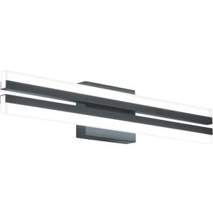 PRESDE Bathroom Light Fixtures Over Mirror 24inch Modern Black LED Vanity Light for Bathroom Wall Lighting Dimmable