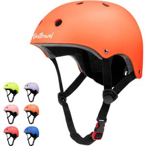 Kids Helmet, Toddler Adjustable Kids Ages 3-8 Years Old Boys Girls Multi-Sports Safety (Orange)