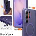 TORRAS Strong Magnetic & Seamless Stand for Samsung Galaxy S26 Ultra Case, Fit for MagSafe, Mil-Grade Drop Protection, Kickstand for Samsung Galaxy S26 Ultra Case, Translucent Back/Purple Edge