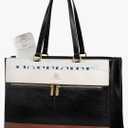 LOVEVOOK Laptop Bag for Women,15.6 Inch Vintage Work Tote Bags for Women,Leather Teacher Bag,Large Handbag Computer Briefcase