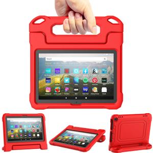DJ&RPPQ 8in Tablet Case for Kids, Shockproof Kid-Proof Cover for 8 inch Tablet-Red