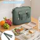 Capolo Insulated Lunch Box for School - Large Thermal Lunch Bag Women with Removable Shoulder Strap, Reusable Lunch Cooler Tote Bags Purse for Adults Work, Picnic, Hiking, Beach, Travel, LargeGreen
