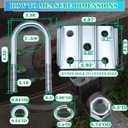 2 Set Trailer U Bolt Kits for 3500 lbs 2-3/8" Round Axle, 6-1/4" Long,1-3/4" Leaf Springs, Trailer Axle U Bolts Leaf Spring U-Bolt Kits