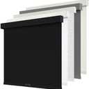 SUNOFF Cordless Blackout Roller Shades Blinds for Windows Free-Stop,Pull Down Room Darkening with Valance,Thermal Insulated Woven Fabric Window Door Blinds for Home,Office,Black 33.5" W x 72" H