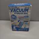 20 Pack Vacuum Storage Bags, Space Saver Bags (4 Jumbo/4 Large/4 Medium/4 Small/4 Roll) Compression for Comforters and Blankets, Sealer Clothes Storage, Hand Pump Included