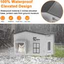 Large Indestructible Heated Cat House for Outside Winter, Weatherproof & Elevated, Escape Door, Insulated Cat House, Outdoor Feral Cats Shelter with Heater for Stray Cats Kitty 21.6×16.9×17.5