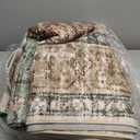 Washable Area Rug 8x10, Large Soft Rugs for Living Room Farmhouse Vintage Area Rugs for Bedroom Dining Room Non-Slip Stain Resistant Under Table Rug Olive Beige